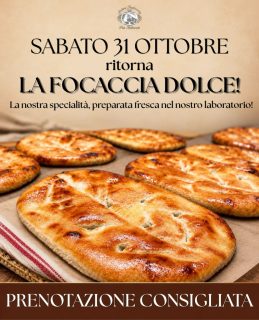 A GRANDE RICHIESTA... RITORNANO!
Sabato prossimo ritorna la #FocacciaDolce di Rivarolo... e potete trovarla in tutti i nostri punti vendita!
Un grande appuntamento con la tradizione canavesana, ma attenzione...
💡 PRENOTAZIONE CONSIGLIAT(ISSIM)A 💡
#PanBelmonte
#MadeInCanavese
#Autunno
#Sweets